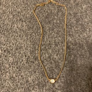 Kendra Scott white pendant necklace with gold chain